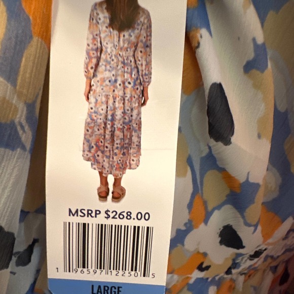 NWT Joie Limited Edition Ladies Printed Maxi Dress L - Picture 9 of 9